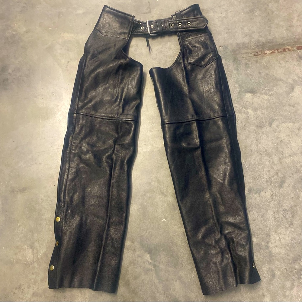 Barneys Black Leather Chaps Women’s XS
